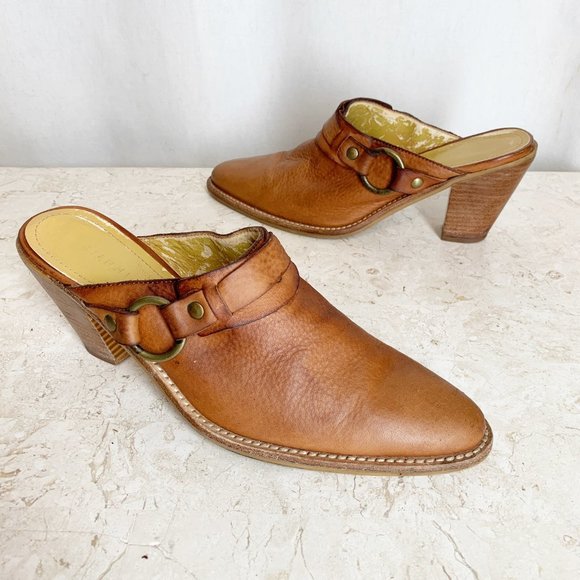 Gianni Bini Shoes - Gianni Bini Shoes 8 Brown Harness Leather Mules
